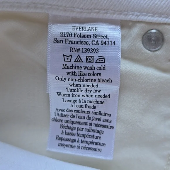 NWOT, Everlane, The Way-High Slim Jean, White, Women's 27S - Picture 13 of 16